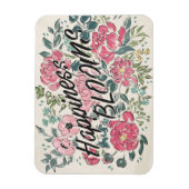 Leben in Bloom | Glück blüht Magnet (Vertikal)