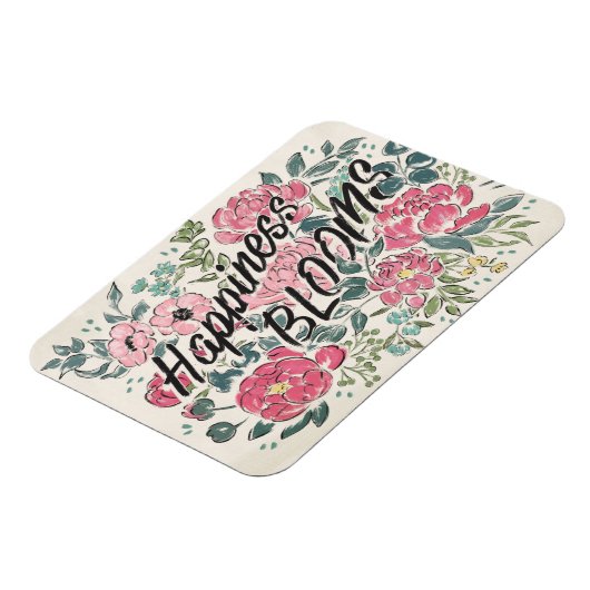 Leben in Bloom | Glück blüht Magnet (Linke Seite)