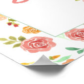 Leben in blühenden Hübschen Rose Poster (Ecke)