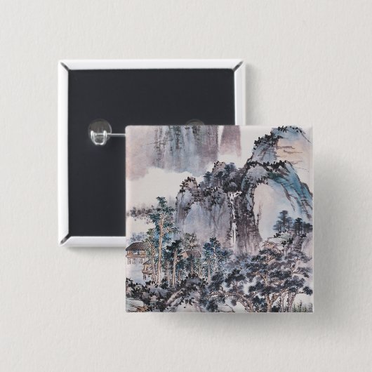 Leben in den Bergen Button (Vorne & Hinten)