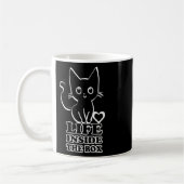 Leben in der Box - Schwarze Katze Kaffeetasse (Links)