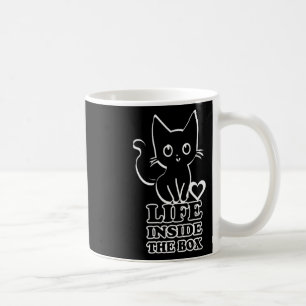 Leben in der Box - Schwarze Katze Kaffeetasse