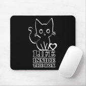 Leben in der Box - Schwarze Katze Mousepad (Mit Mouse)