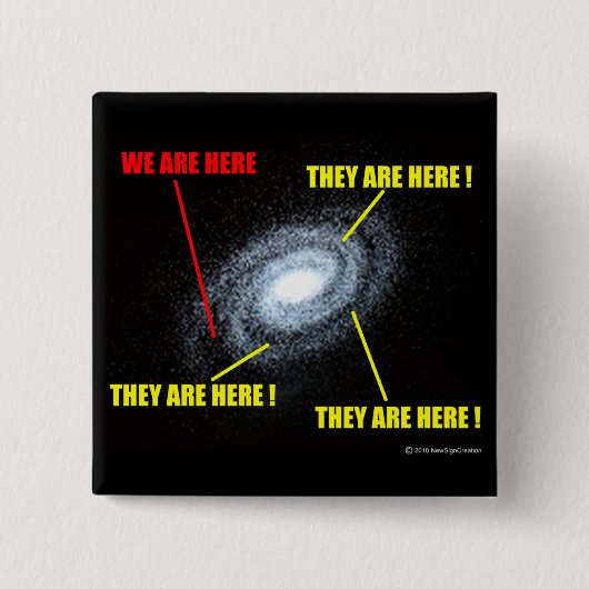 Leben in der Galaxie Button (Vorderseite)