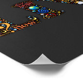 Leben in der Gegenwart inspirierender Wortkunst Poster (Ecke)