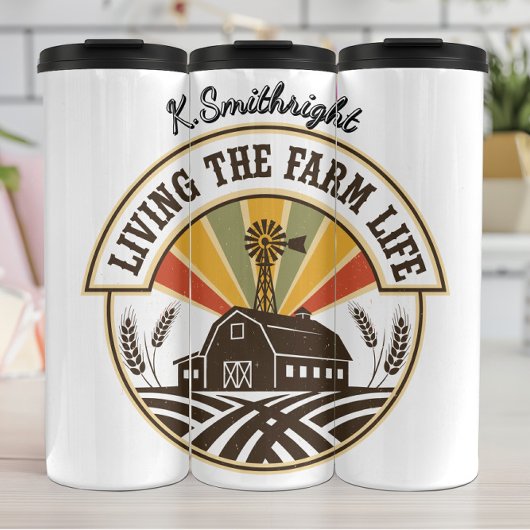 Leben in der Landwirtschaft Thermosbecher