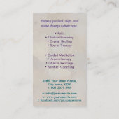 Leben in der Lotus-Blume Visitenkarte (Rückseite)