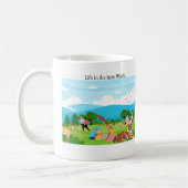 Leben in der neuen Welt Kaffeetasse (Links)