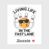 Leben in der rasanten, sonnigen Bowling-Phase Aufkleber (Blatt)