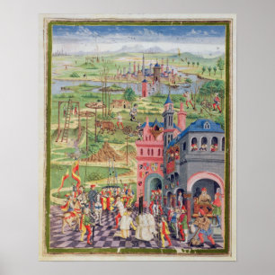 Leben in der Stadt und Leben im Land Poster