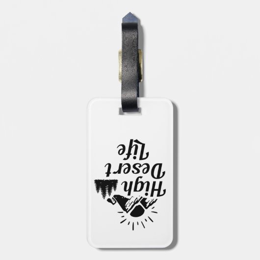 Leben in der Wüste Gepäckanhänger (Rückseite vertikal)