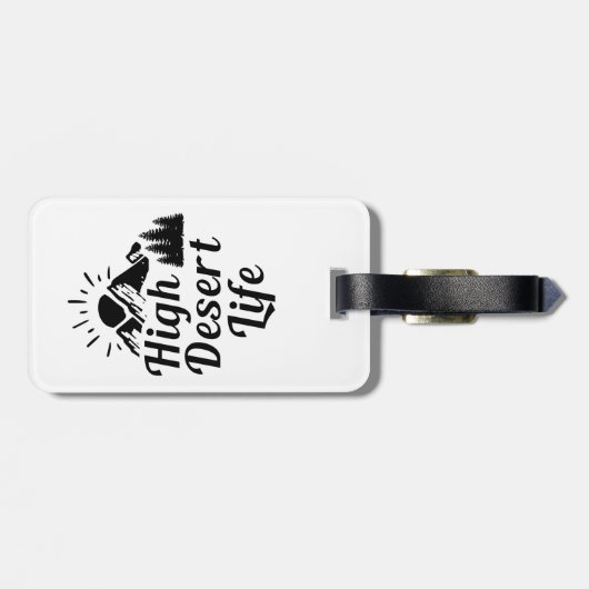 Leben in der Wüste Gepäckanhänger (Rückseite horizontal)