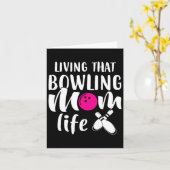 Leben in diesem Bowling Mama Karte (Gelbe Blume)