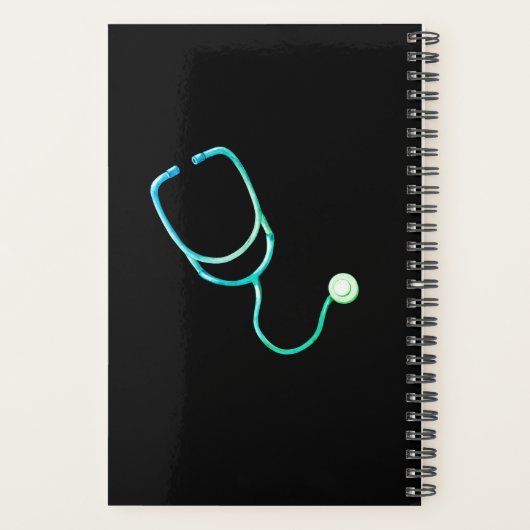 Leben in diesem Krankenleben rennt Medizin caduceu Planer (Rückseite)