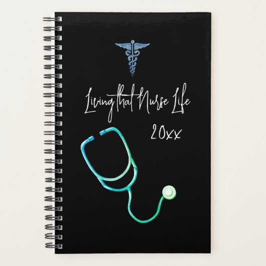 Leben in diesem Krankenleben rennt Medizin caduceu Planer (Vorderseite)