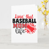 Leben in dieser Baseball-Mama Karte (Gelbe Blume)