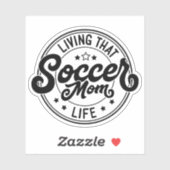 Leben in dieser Fußball-Mama Aufkleber (Blatt)