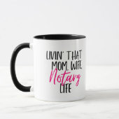 Leben in dieser Mama Ehefrau Notary Life Tasse (Links)