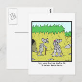 Leben in einem Dump: Rat-Cartoon Postkarte (Vorne/Hinten)