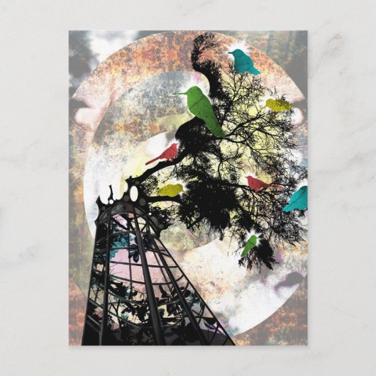 Leben in einem Käfig Postkarte (Vorderseite)