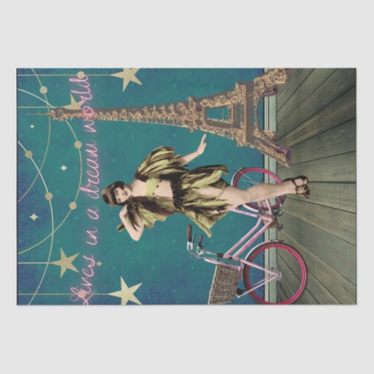 Leben in einer traumhaften Welt mit Funky Wrapping Seidenpapier (Vorderseite)