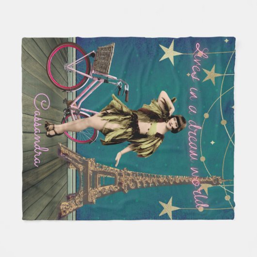 Leben in einer Traumwelt von Funky veränderter Kun Fleecedecke (Vorderseite (Horizontal))