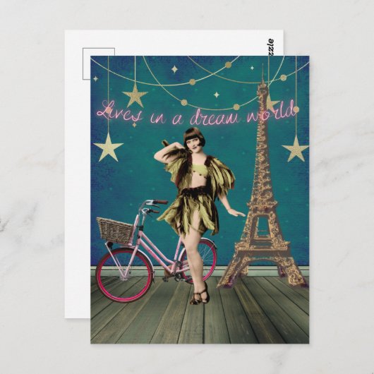 Leben in einer Traumwelt von Funky veränderter Kun Postkarte (Vorne/Hinten)