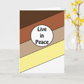 Leben in Frieden - Rassenharmonie Leere Karte (Gelbe Blume)