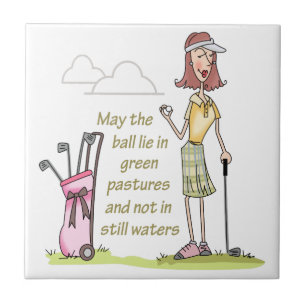 Leben in grünen Weiden Fliese