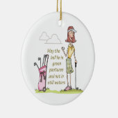 Leben in grünen Weiden Keramik Ornament (Rechts)