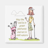 Leben in grünen Weiden Magnet (Vorne)