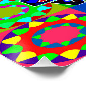 Leben in Harmonie mit der Erde. Werde Vegan! Poster (Ecke)