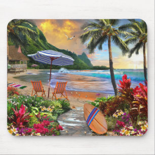Leben in Hawaii Schöne Kunst Mousepad