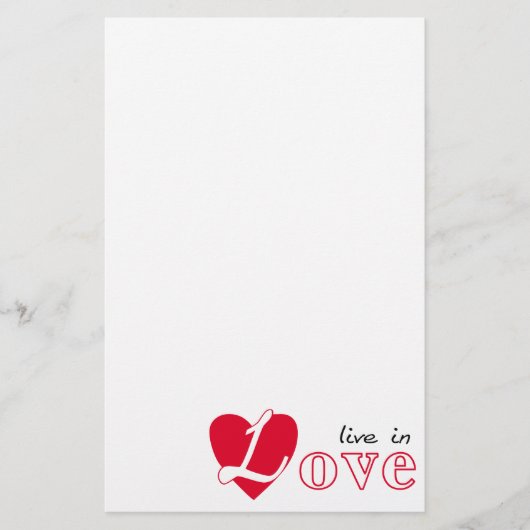 Leben in Liebe Briefpapier (Vorderseite)