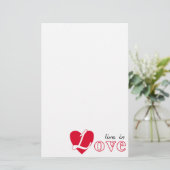 Leben in Liebe Briefpapier (Stehend Vorderseite)