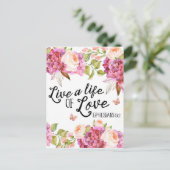 Leben in Liebe Die Ephesianer zitieren Postkarte (Stehend Vorderseite)