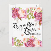 Leben in Liebe Die Ephesianer zitieren Postkarte (Vorne/Hinten)