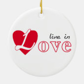 Leben in Liebe Keramik Ornament (Hinten)