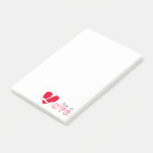 Leben in Liebe Post-it Klebezettel (angewinkelt)