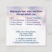 Leben in Lotus Quadratische Visitenkarte (Rückseite)