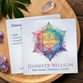 Leben in Lotus Quadratische Visitenkarte