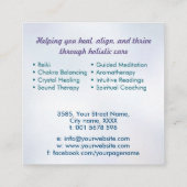 Leben in Lotus Quadratische Visitenkarte (Rückseite)