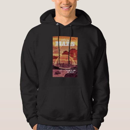 Leben in Mars, das bin ich 2050 Hoodie (Vorderseite)