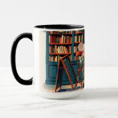 Leben in Mäuse Stadt - Buchliebhaber Chitchat Tasse (Links)