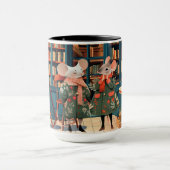 Leben in Mäuse Stadt - Buchliebhaber Chitchat Tasse (Zentrum)