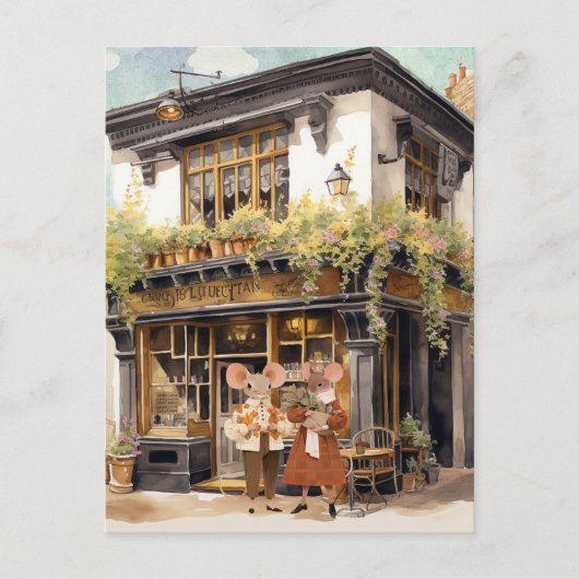 Leben in Mäuse Stadt - Kindheit Freunde Postkarte (Vorderseite)