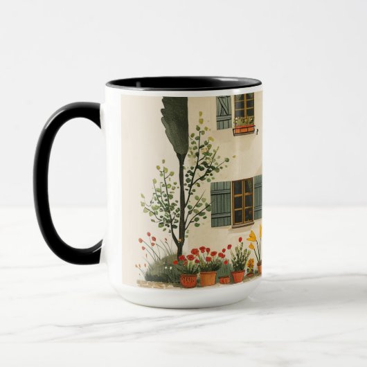 Leben in Mäuse Stadt - Sommerurlaub Tasse (Links)