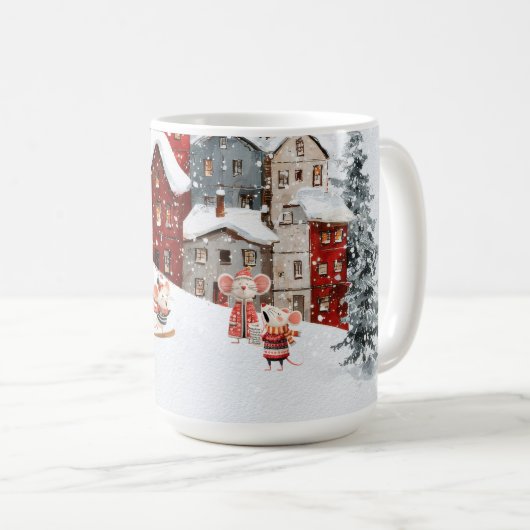 Leben in Mäusestadt - Es ist Winter! Kaffeetasse (VorderseiteRechts)