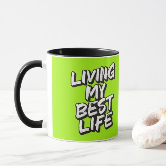 Leben in meinem besten Leben Tasse (Mit Donut)