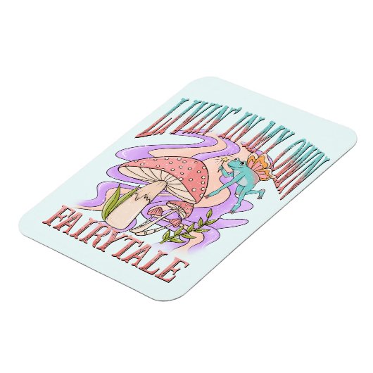 Leben" in meinem eigenen Märchen - Frosch und Pilz Magnet (Linke Seite)